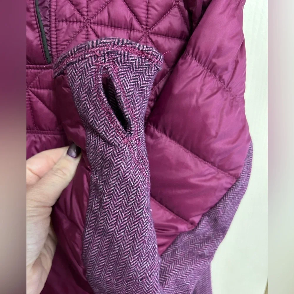 Ivivva (by Lululemon) Magenta Up To Snow Good Down Jacket Zip Hooded Size 10